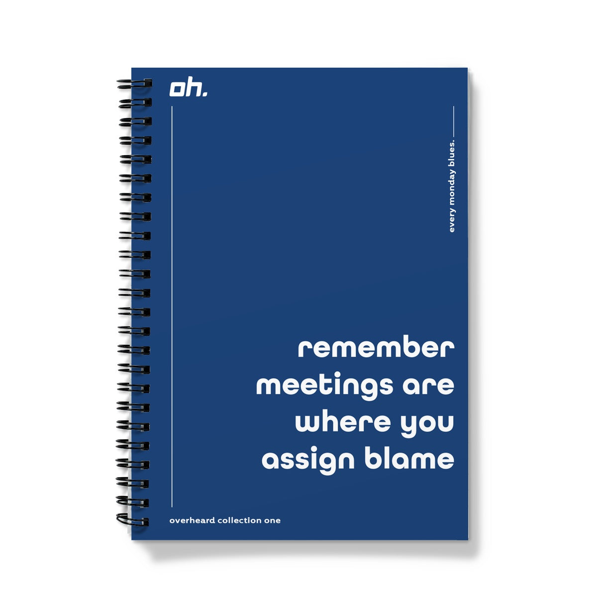 Remember Meetings Are Where You Assign Blame (Every Monday Blues) Notebook