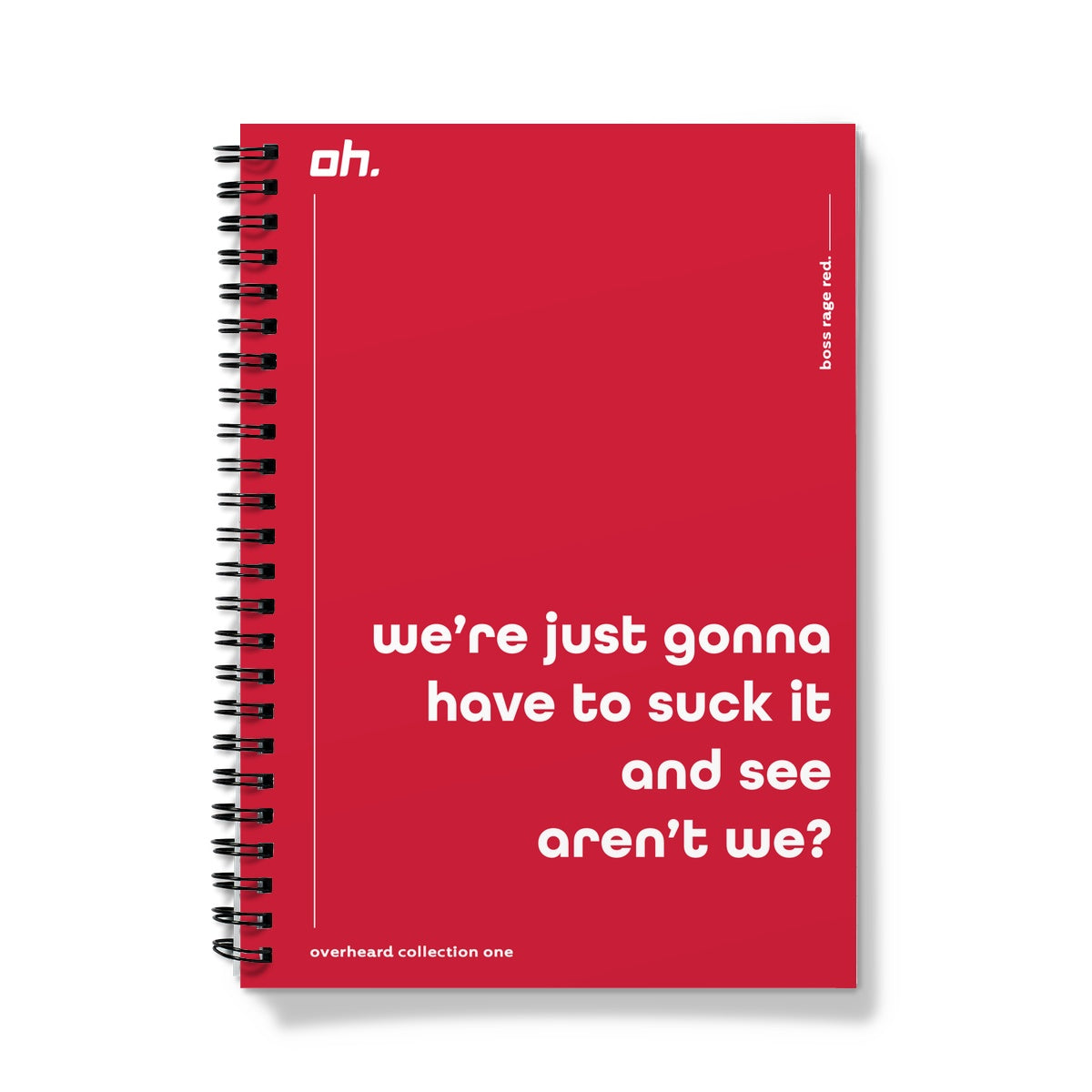 We're Just Going To Have To Suck It And See Aren't We (Boss Rage Red) Notebook